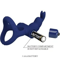 Pretty Love -  Luchito Anel Vibrante Duplo Coelho Azul