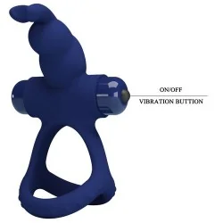 Pretty Love -  Luchito Anel Vibrante Duplo Coelho Azul