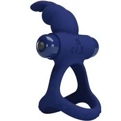 Pretty Love -  Luchito Anel Vibrante Duplo Coelho Azul