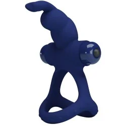 Pretty Love -  Luchito Anel Vibrante Duplo Coelho Azul