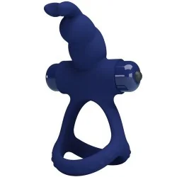 Pretty Love -  Luchito Anel Vibrante Duplo Coelho Azul