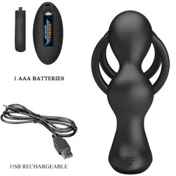 Pretty Love - Anel Para Penis Marshall Com Plug Anal Vibratório Com Controle Remoto
