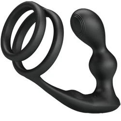 Pretty Love - Anel Para Penis Marshall Com Plug Anal Vibratório Com Controle Remoto