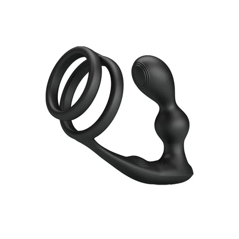 Pretty Love - Anel Para Penis Marshall Com Plug Anal Vibratório Com Controle Remoto