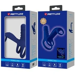 Pretty Love - Anel Vibrante Elish Com Extenso Azul