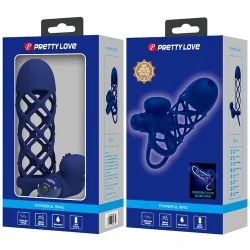 Pretty Love - Giann Anel Vibrador Com Bainha De Silicone Azul