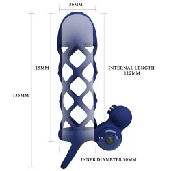 Pretty Love - Giann Anel Vibrador Com Bainha De Silicone Azul