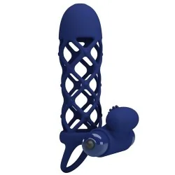 Pretty Love - Giann Anel Vibrador Com Bainha De Silicone Azul