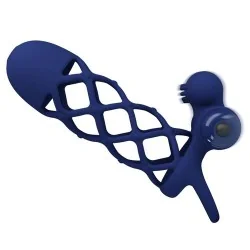 Pretty Love - Giann Anel Vibrador Com Bainha De Silicone Azul
