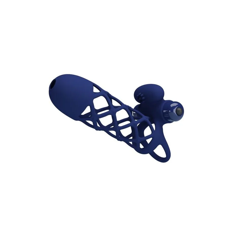 Pretty Love - Giann Anel Vibrador Com Bainha De Silicone Azul