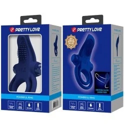 Pretty Love - Bronson Anel Duplo Com Vibrao Azul