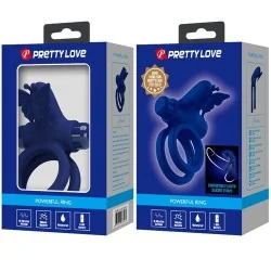 Pretty Love - Jamele Anel Duplo Com Estimulador De Vibrao E Borboleta Azul