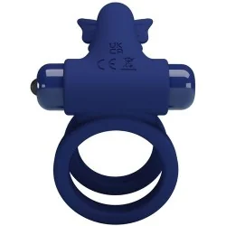 Pretty Love - Jamele Anel Duplo Com Estimulador De Vibrao E Borboleta Azul