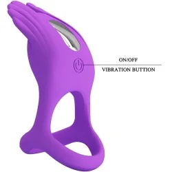 Pretty Love - Silas Anel Para Pênis Vibrante 7 Vibrações Silicone Roxo