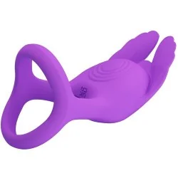 Pretty Love - Silas Anel Para Pênis Vibrante 7 Vibrações Silicone Roxo