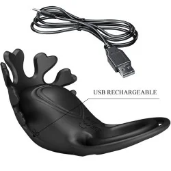 Pretty Love - Anel Vibrador Ruben 7 Vibrações Silicone Preto