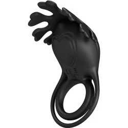 Pretty Love - Anel Vibrador Ruben 7 Vibrações Silicone Preto