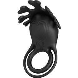 Pretty Love - Anel Vibrador Ruben 7 Vibrações Silicone Preto