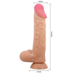 Pretty Love - Série Sliding Skin Dildo Realístico Com Ventosa Deslizante Pele De Controlo Remoto Carne 24 Cm