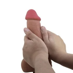 Pretty Love - Série Sliding Skin Dildo Realístico Com Ventosa Deslizante Pele De Controlo Remoto Carne 23,4 Cm