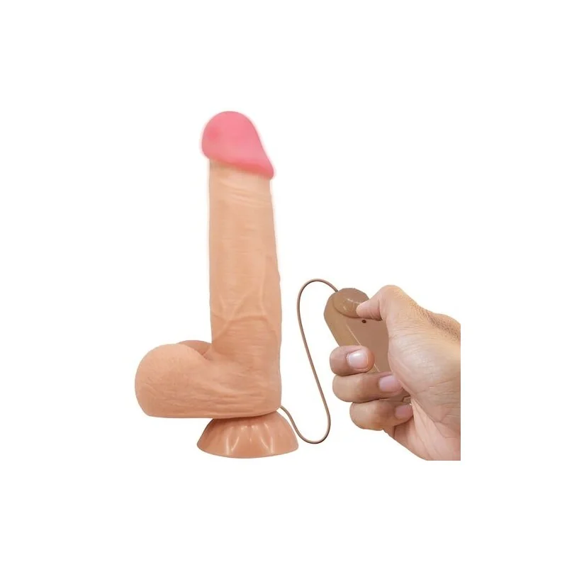Pretty Love - Série Sliding Skin Dildo Realístico Com Ventosa Deslizante Pele Controlo Remoto Carne 21,8 Cm