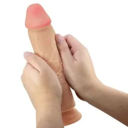 Pretty Love - Série Sliding Skin Dildo Realístico Com Ventosa Deslizante Pele Carne 23,4 Cm