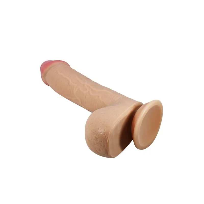Pretty Love - Série Sliding Skin Dildo Realístico Com Ventosa Deslizante Pele Carne 23,4 Cm