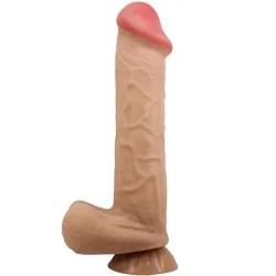 Pretty Love - Série Sliding Skin Dildo Realístico Com Ventosa Deslizante Pele Carne 26 Cm