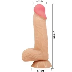 Pretty Love - Série Sliding Skin Dildo Realístico Com Ventosa Deslizante Pele 20,6 Cm