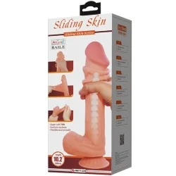 Pretty Love - Série Sliding Skin Dildo Realístico Com Ventosa Deslizante Pele Marrom 26 Cm