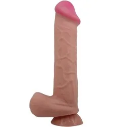Pretty Love - Série Sliding Skin Dildo Realístico Com Ventosa Deslizante Pele Marrom 26 Cm