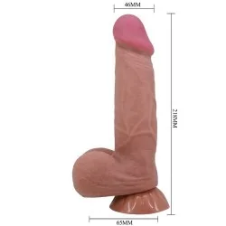 Pretty Love - Série Sliding Skin Dildo Realístico Com Ventosa Deslizante De Pele Marrom 21,8 Cm