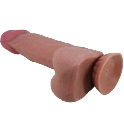 Pretty Love - Série Sliding Skin Dildo Realístico Com Ventosa Deslizante De Pele Marrom 21,8 Cm
