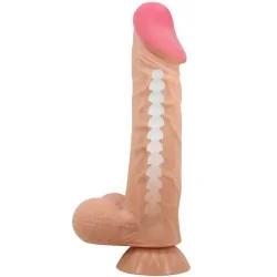 Pretty Love - Série Sliding Skin Dildo Realístico Com Ventosa Deslizante Pele 24 Cm