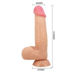 Pretty Love - Série Sliding Skin Dildo Realístico Com Ventosa Deslizante Pele 21,8 Cm