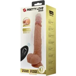 Pretty Love - Jonathan Silicone Dildo 3 Vibrações + 3 Medidas De Insero Controle Remoto 21 Cm