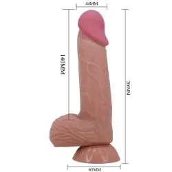 Pretty Love - Série Sliding Skin Dildo Realístico Com Ventosa Deslizante De Pele Marrom  20,6 Cm