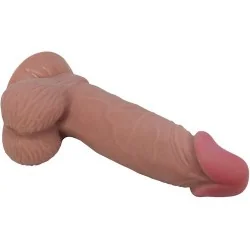 Pretty Love - Série Sliding Skin Dildo Realístico Com Ventosa Deslizante Pele Marrom 19,4 Cm