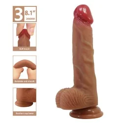Pretty Love - Lisle Dildo Realista Com Ventosa 20,6 Cm -Ø- 4,2 Cm