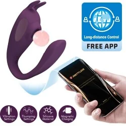 Pretty Love - Estimulador E Vibrador Shey Aplicativo Gratuito Longa Distancia Roxo