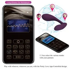 Pretty Love - Baird G-Spot 12 Vibrações Recarregável Lilás App