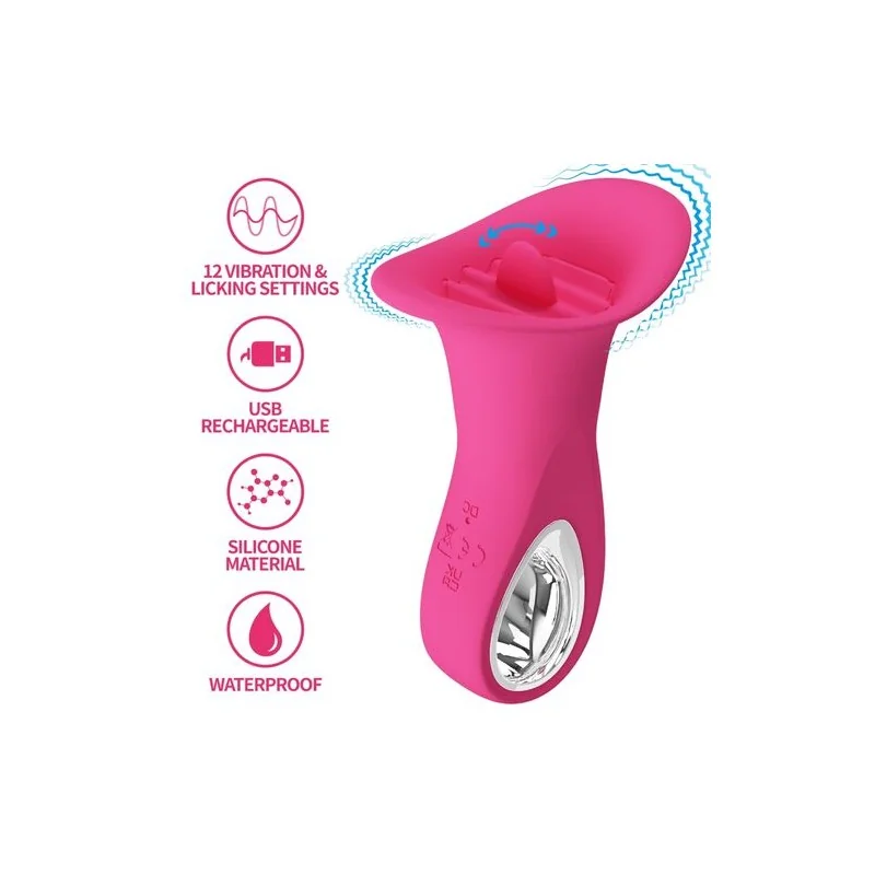 Pretty Love - Clyde Vibrador Oral Língua Vibrante 12 Vibrações Rosa
