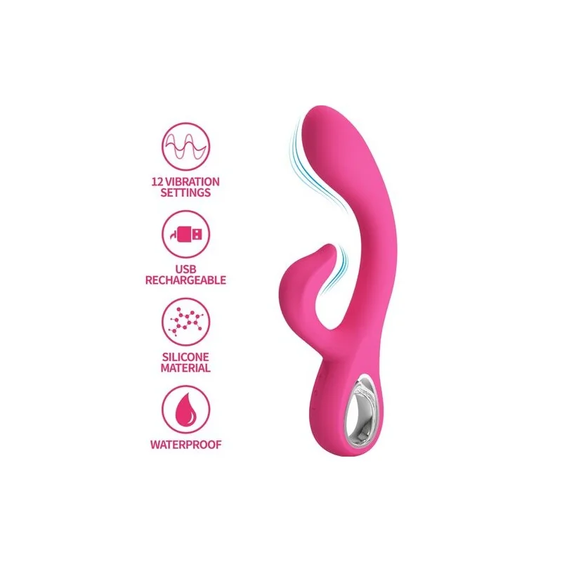 Pretty Love - Fritz Rabbit Vibrador 12 Vibrações Rosa