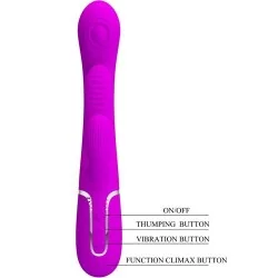 Pretty Love - Shania Triple Rabbit Vibrador Multifuncional Rosa