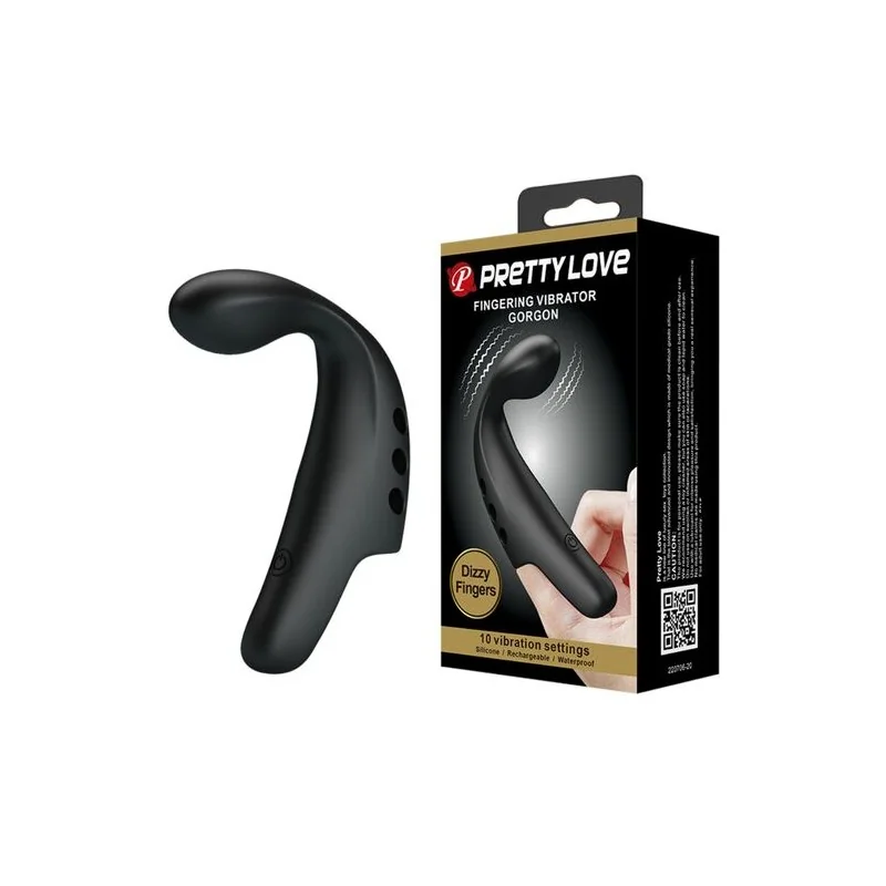Pretty Love - Dedal Vibrador Gorgona Preto