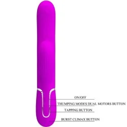 Pretty Love - Perlita Multifuncional 3 Em 1 Vibrador Ponto G Violeta