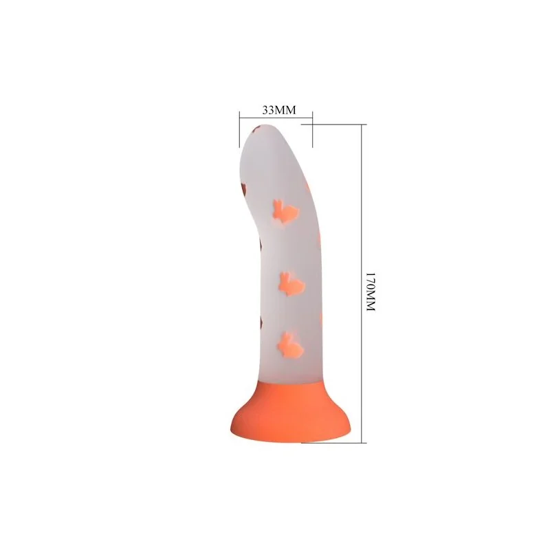 Pretty Love - Dildo Mágico Nightfall Sem Vibração Luminoso Laranja