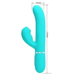 Pretty Love - Perlita Multifuncional 3 Em 1 Vibrador Ponto G Aqua Verde