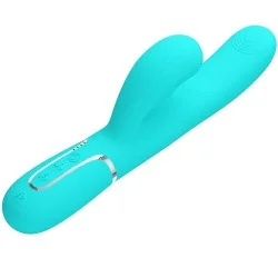 Pretty Love - Perlita Multifuncional 3 Em 1 Vibrador Ponto G Aqua Verde