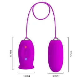 Pretty Love - Vibrador Recarregável Daisy Dual Egg Roxo
